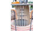 Zestaw mebli ogrodowych Bellevue okrągły stół 130 cm oraz krzesła aluminiowe z siateczką